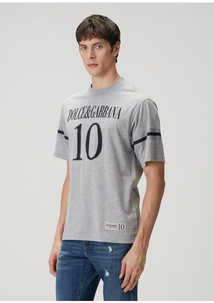 Gri Logo Detaylı T-Shirt modelleri