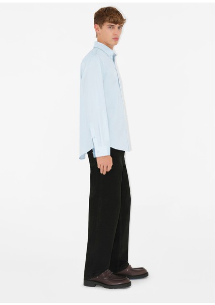 Mavi Relaxed Fit Pamuklu Oxford Uzun Kollu Erkek Gömlek