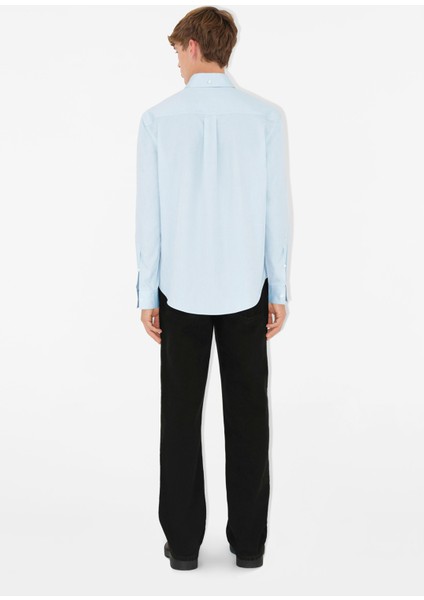 Mavi Relaxed Fit Pamuklu Oxford Uzun Kollu Erkek Gömlek