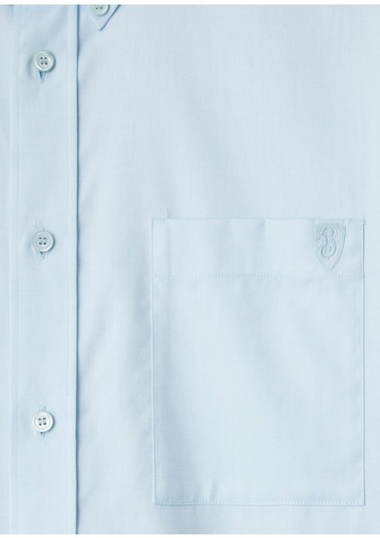 Mavi Relaxed Fit Pamuklu Oxford Uzun Kollu Erkek Gömlek