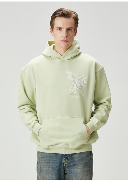 Yeşil Kapüşonlu Sweatshirt