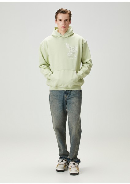 Yeşil Kapüşonlu Sweatshirt