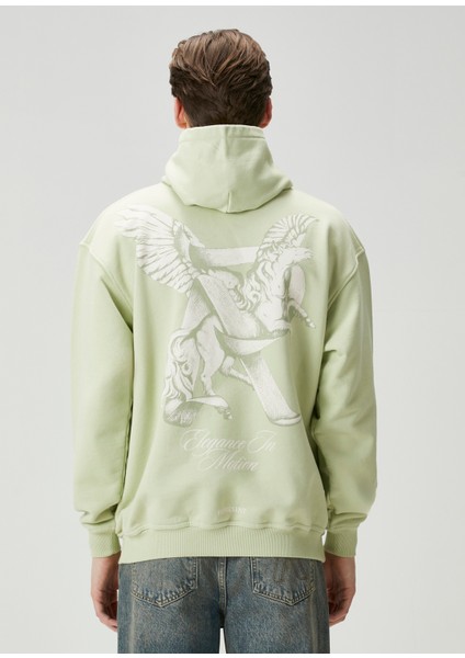 Yeşil Kapüşonlu Sweatshirt