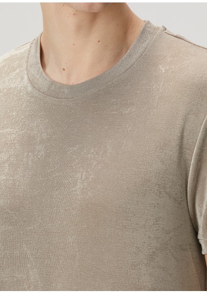 Taş Parlak Dokulu T-Shirt