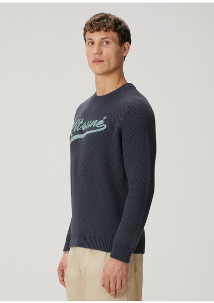 Antrasit Logo Nakışlı Sweatshirt fırsatları