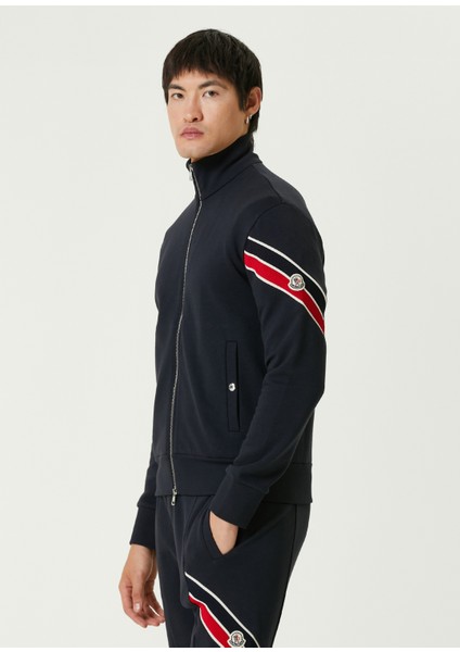 Lacivert Logo Şeritli Sweatshirt modelleri