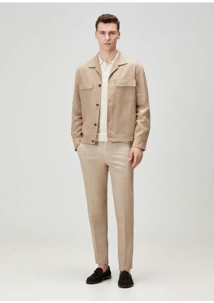 Bej Formal Pantolon