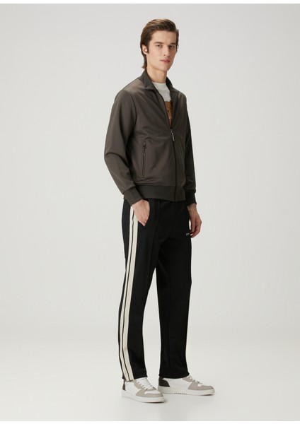 Gri Kapüşonlu Logolu Sweatshirt