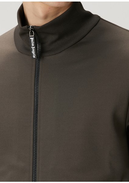Gri Kapüşonlu Logolu Sweatshirt