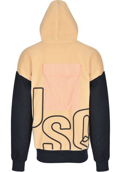 Kum Fırtınası Fermuarlı Antrasit Kum Rengi Hoodie