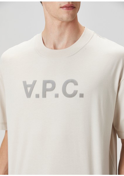 Ekru Logo Baskılı T-Shirt indirimleri