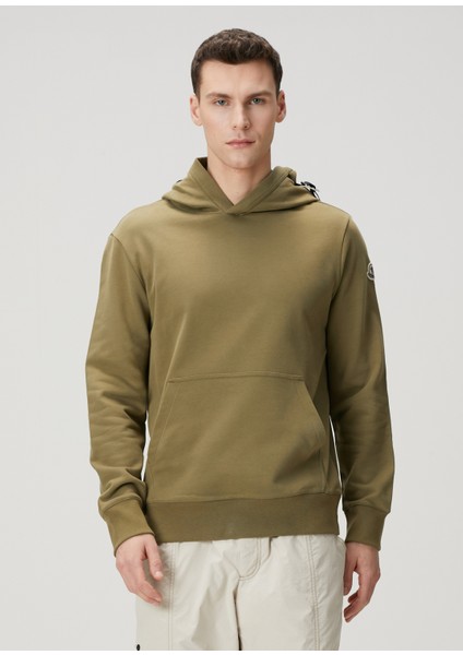 Haki Kapüşonlu Sweatshirt