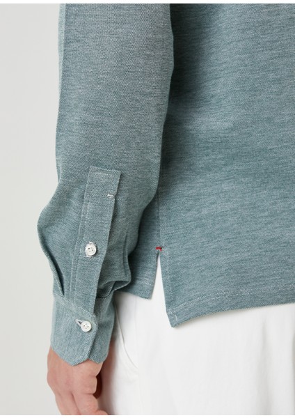 Yeşil Polo Sweatshirt