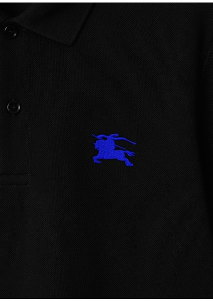Siyah Pamuklu Polo Yaka Kısa Kollu Erkek T-Shirt indirimleri
