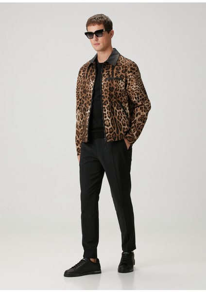 Leopar Desenli Ceket