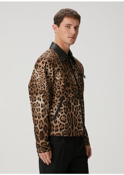 Leopar Desenli Ceket