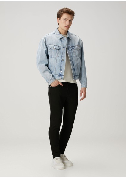 Relaxed Lacivert Denim Mont