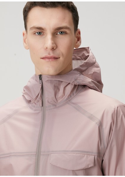 Pembe Kapüşonlu Mont
