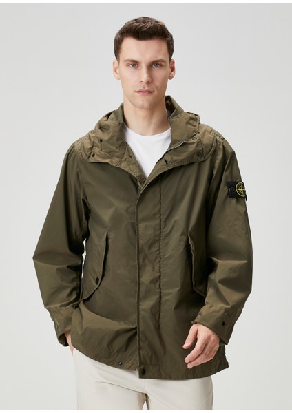 Haki Kapüşonlu Parka