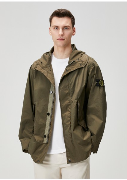 Haki Kapüşonlu Parka