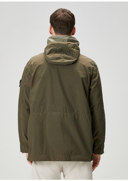 Haki Kapüşonlu Parka
