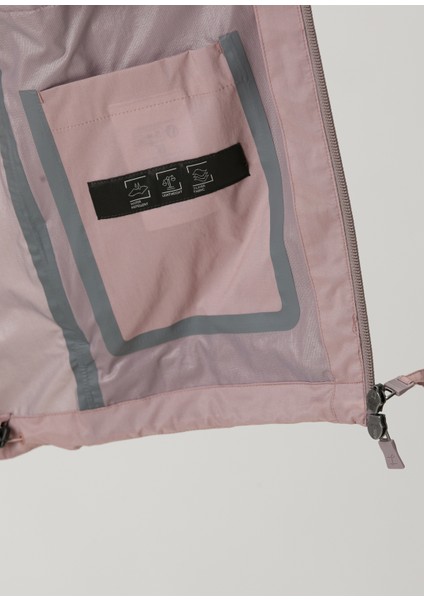 Pembe Kapüşonlu Mont