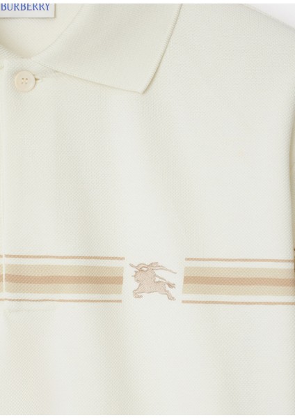 Sic Beyaz Çizgili Pamuklu Polo Yaka Kısa Kollu Erkek T-Shirt indirimleri