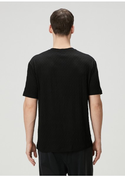 Siyah Gofreli T-Shirt