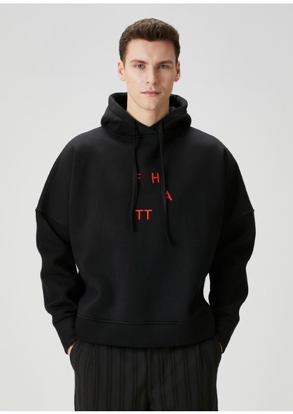 Together Siyah Kapüşonlu Sweatshirt