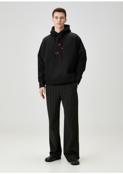 Together Siyah Kapüşonlu Sweatshirt