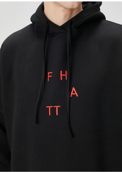 Together Siyah Kapüşonlu Sweatshirt