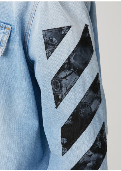 Mavi Logo Patchli Denim Gömlek