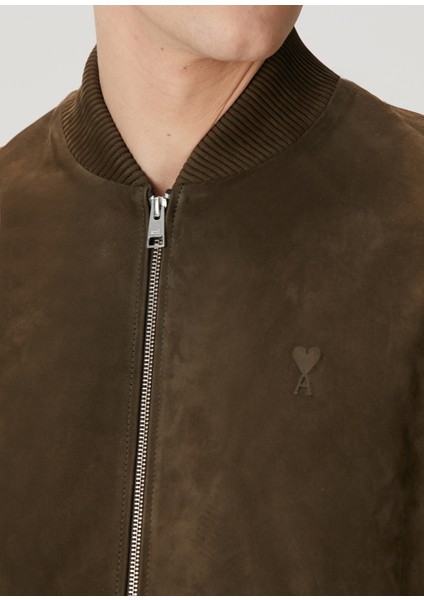 Haki Süet Bomber Ceket