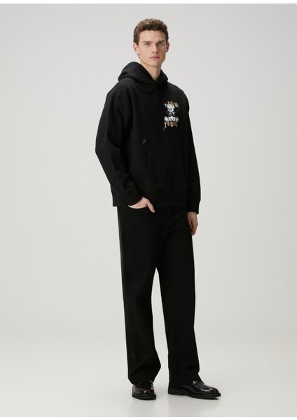 Gloomy Siyah Kapüşonlu Sweatshirt