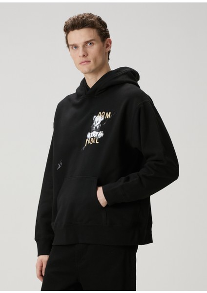 Gloomy Siyah Kapüşonlu Sweatshirt