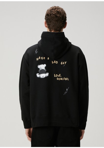 Gloomy Siyah Kapüşonlu Sweatshirt
