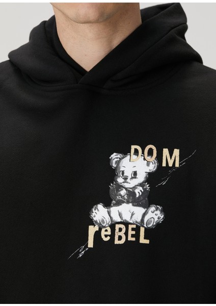 Gloomy Siyah Kapüşonlu Sweatshirt