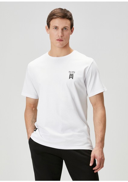 Beyaz Baskılı T-Shirt