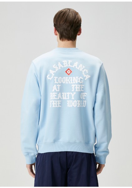 Looking At The Beauty Of The World Mavi Sweatshirt