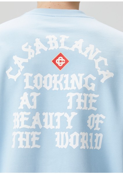 Looking At The Beauty Of The World Mavi Sweatshirt