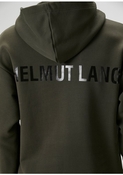 Mega Zip Haki Kapüşonlu Sweatshirt