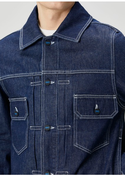 Lacivert Denim Ceket