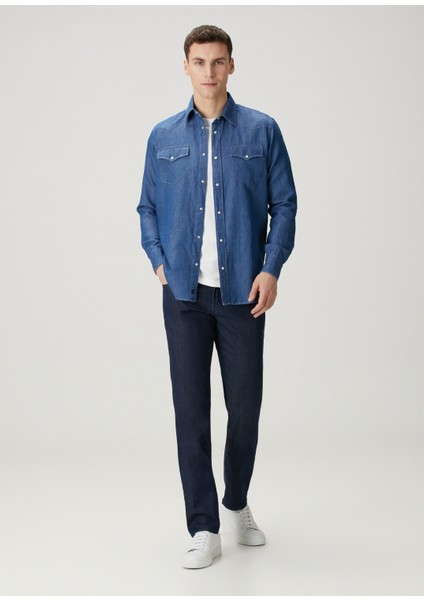Açık Mavi Denim Gömlek