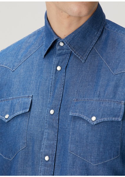 Açık Mavi Denim Gömlek