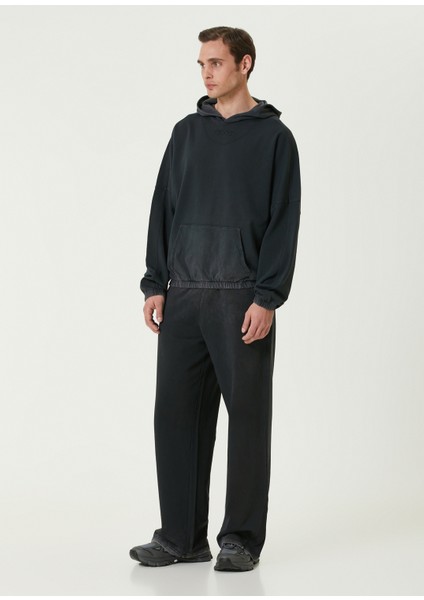 Free Heaven Acid Jet Black Kapüşonlu Erkek Sweatshirt