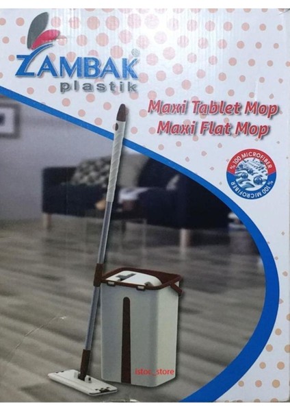 Microfiber Tablet Mop Temizlik Seti 6+6 Kova ve Metal Sapli, 5 Paspas Fiyata Dahil