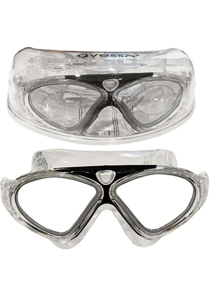 Yetişkinler Için Ayarlanabilir Silikonlu Siyah Yüzücü Gözlüğü