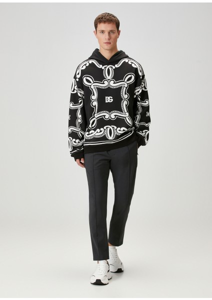 Siyah Beyaz Kapüşonlu Sweatshirt fiyatları