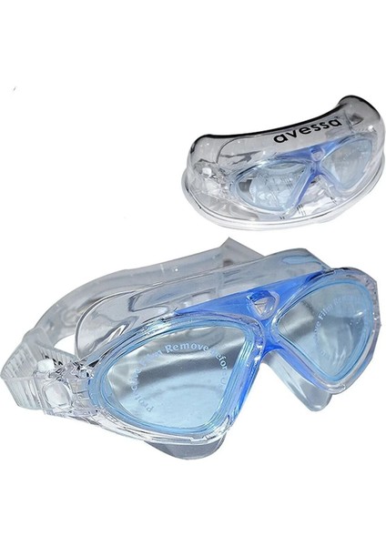 Yetişkinler Için Ayarlanabilir Silikonlu Mavi Yüzücü Havuz Gözlüğü