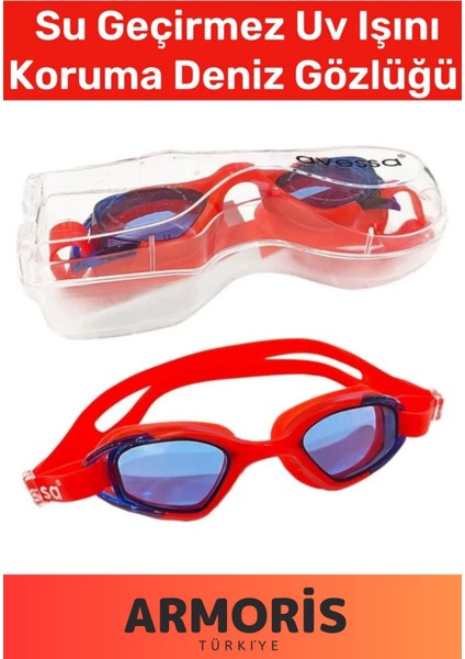Renkli Ayarlı Su Geçirmez Uv Koruma Silikon Deniz Gözlüğü
